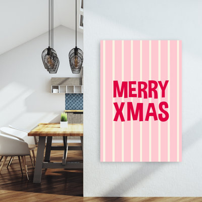 «Merry Xmas», reproduction d'art moderne abstrait audacieux