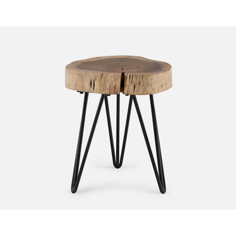 Solid Wood Top End Table