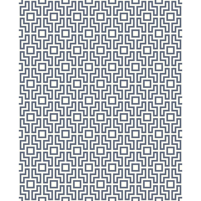 33' L x 20.5" W Wallpaper Roll, Blue