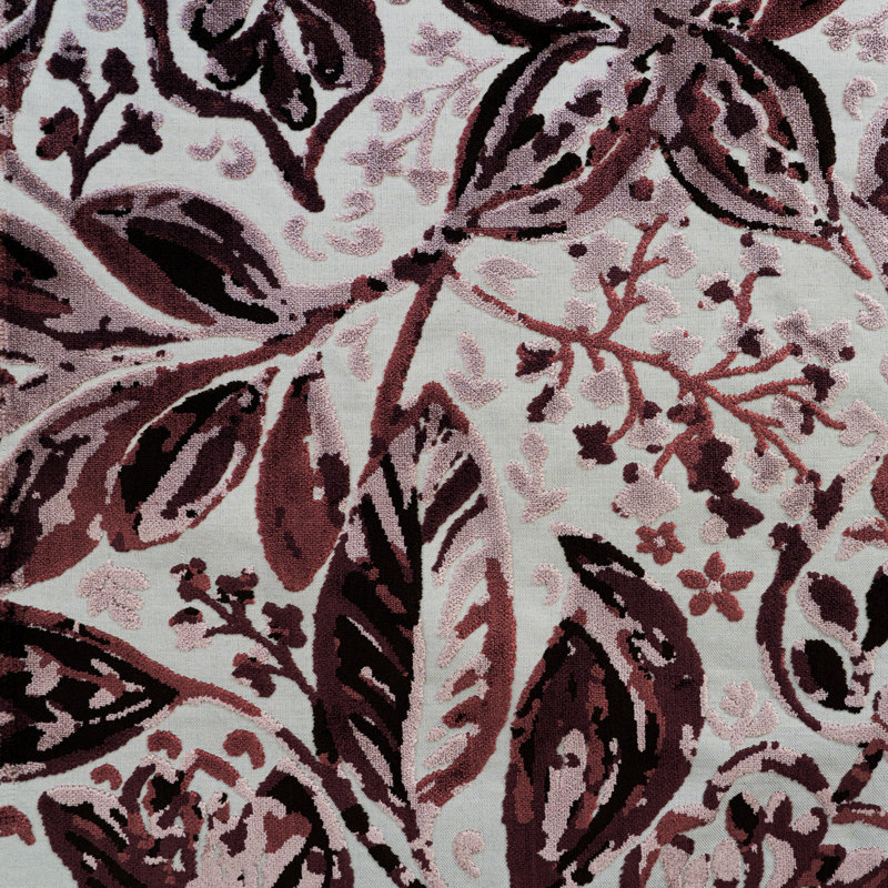 Lyanna Cut Velvet Upholstery Fabric, Garnet