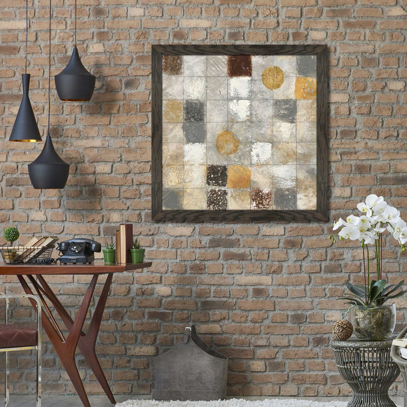 " Metallic Mosaic II " by Tava Studios, 27.5" H x 27.5" W x 0.75" D