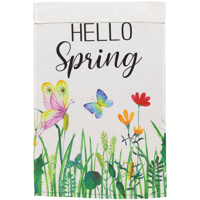 Drapeau de jardin en polyester double face H 18 po x l 12,5 po