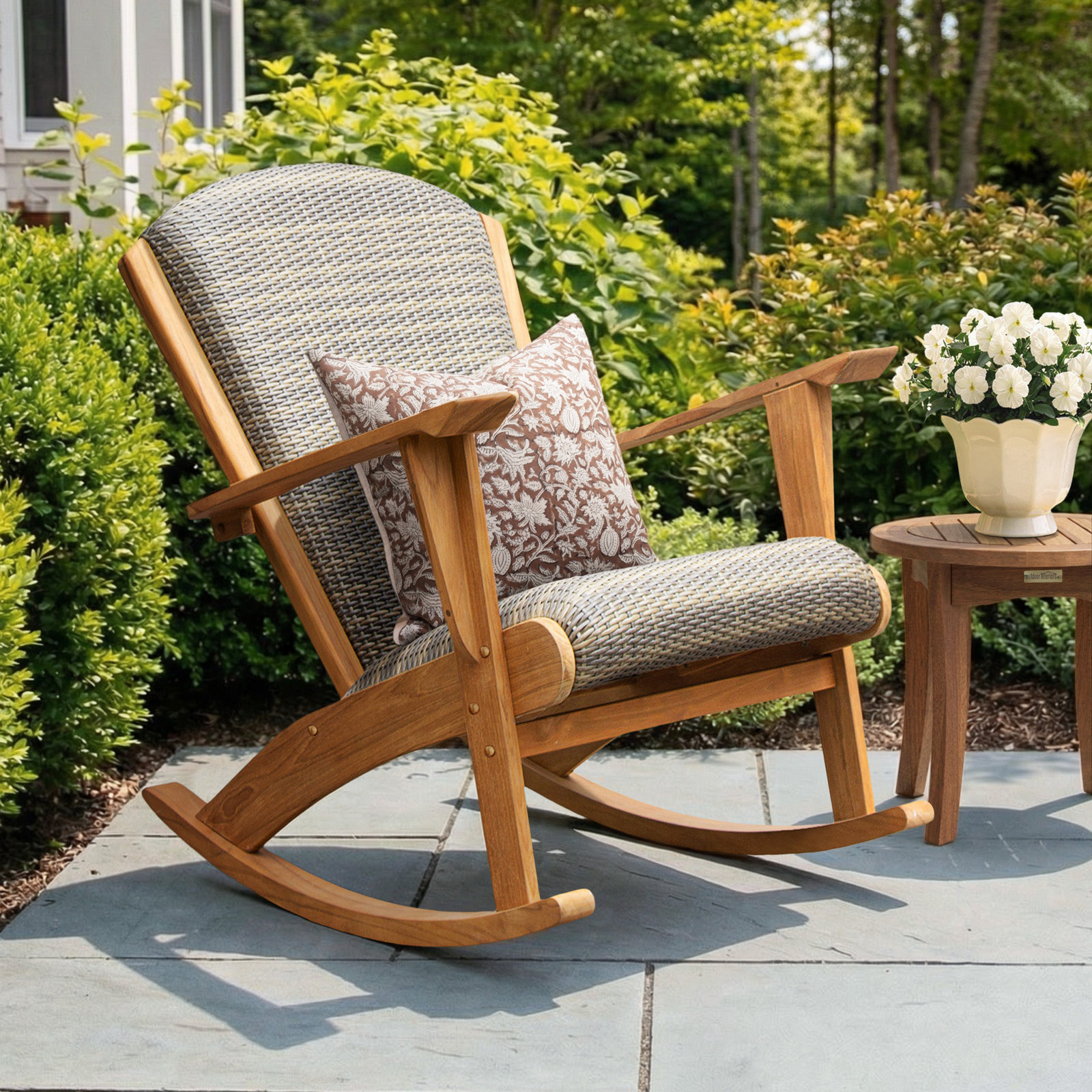 Dezi Teak Outdoor Rocking Chair