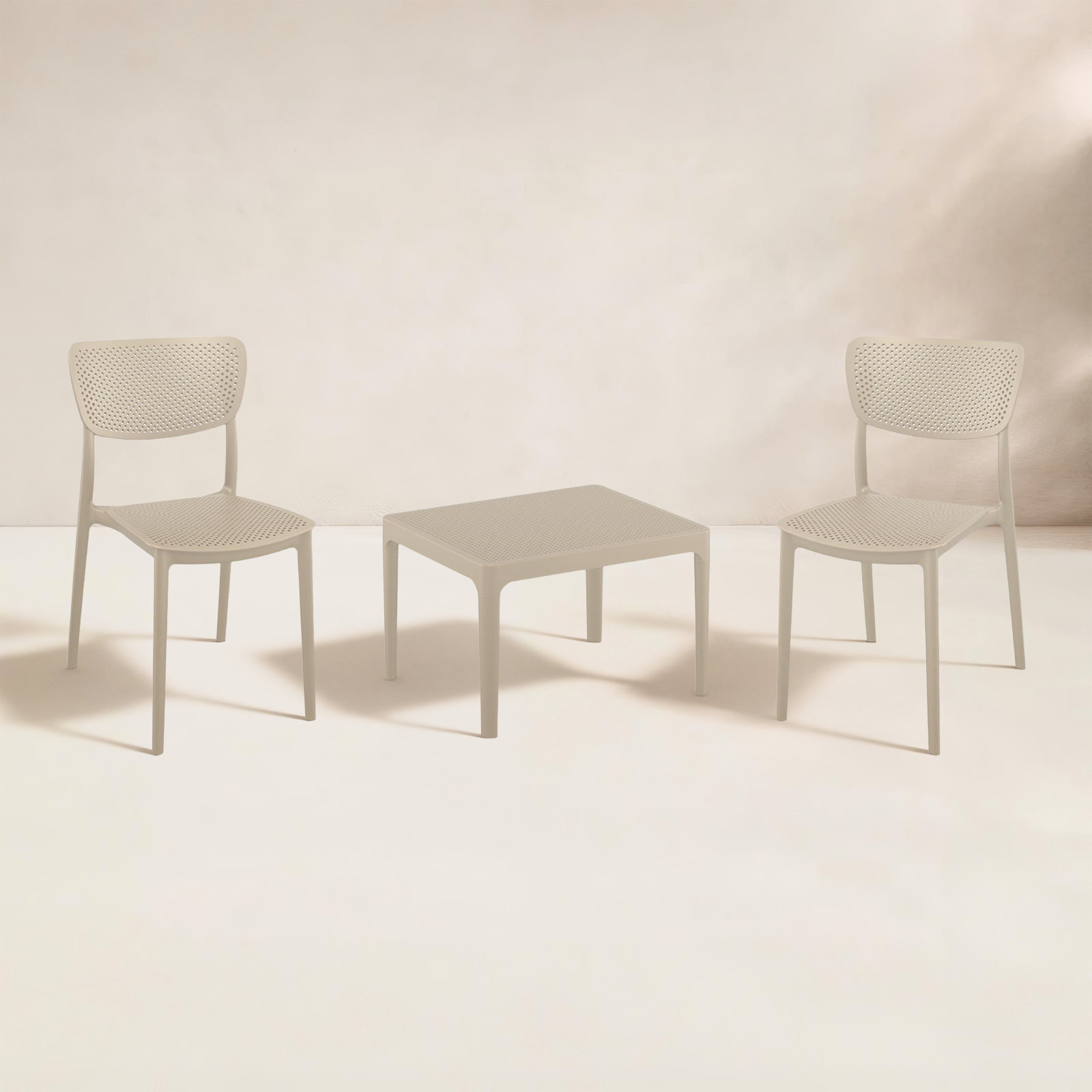 Farrah 2-Person Patio Seating Group, Beige