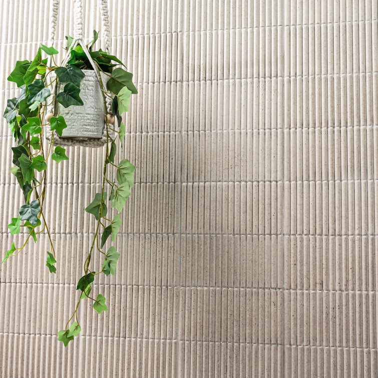 Serata Harmona 4.5" x 9" Matte Porcelain Convex Fluted Wall Tile
