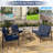 Premium 4-Person Outdoor Wicker Sofa Seating Set - Sturdy Iron Frame, All-Weather Cushions, Perfect for Patio, Deck, or Backyard Furniture-870759637