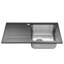 Belfry Kitchen Dore 500mm W Single Bowl Stainless Steel Kitchen Sink with 1 Faucet Hole-1119522717