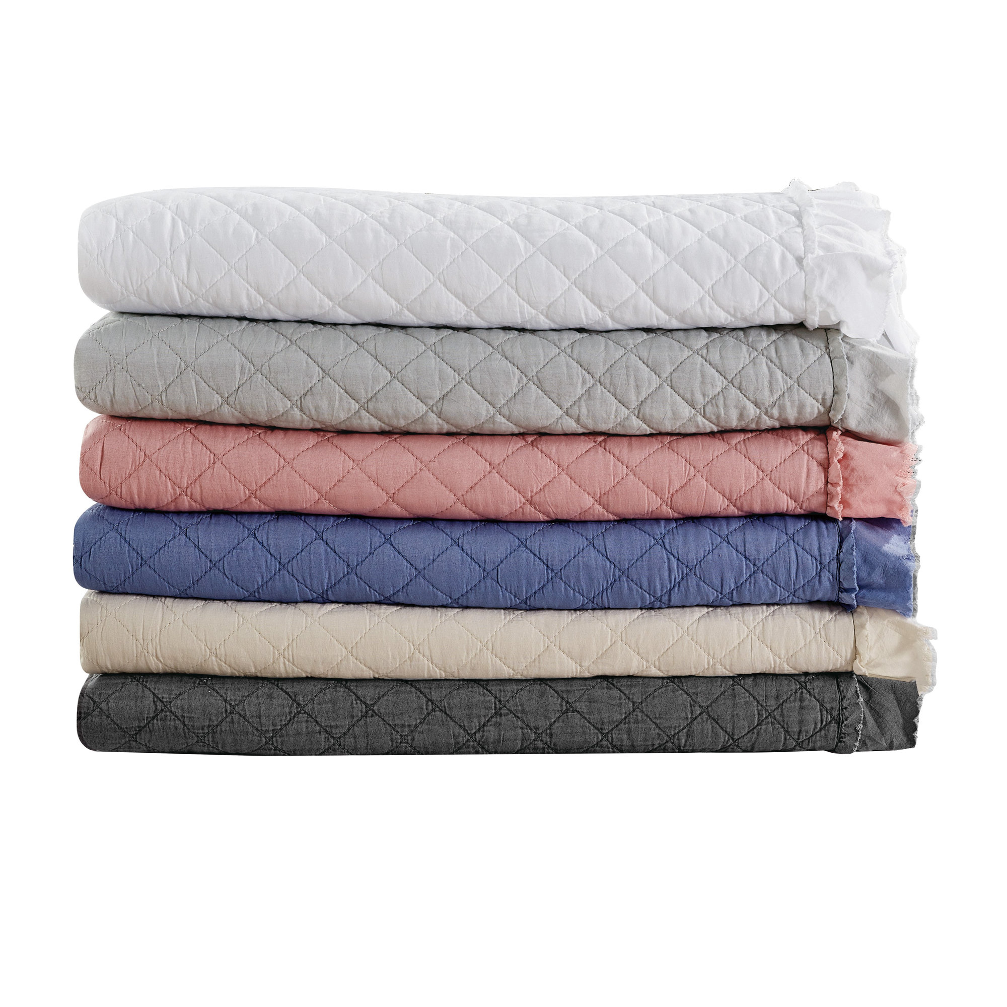 Bashira Microfiber Quilt Set, Twin Quilt + 1 Twin  Shams, Light Grey