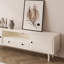 Meuble télé simple en bois massif de style crème moderne-105549796
