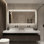 Miroir de salle de bain 60 po x 28 po sans cadre à DEL avec verre à intensité variable sans cuivre de 5 mm à 3 lumières à intensité variable avec mémoire à brouillard homologué UL