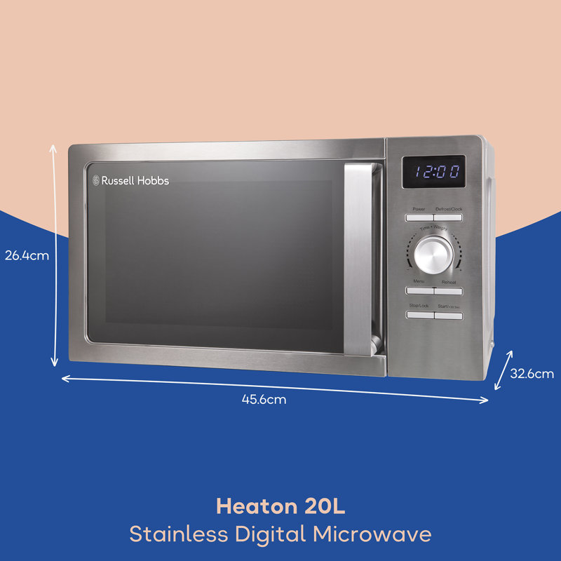 Russell Hobbs Rhmd828ss Classics 20 Litre Stainless Steel Digital Microwave