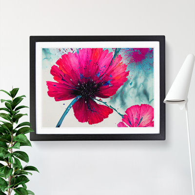 Carnation Flower Abstract 1 Piece Single Picture Frame Painting