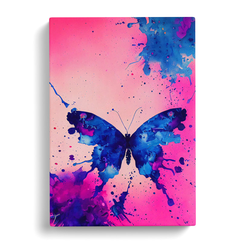 Splashed Butterfly No.3 Abstract - Wrapped Canvas, 50cm H x 35cm W x 3cm D