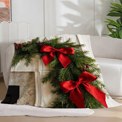 1Pc Snowman Flannel Blanket Warm Soft Winter Theme Cozy For Sofa/Bed/Travel 55*70