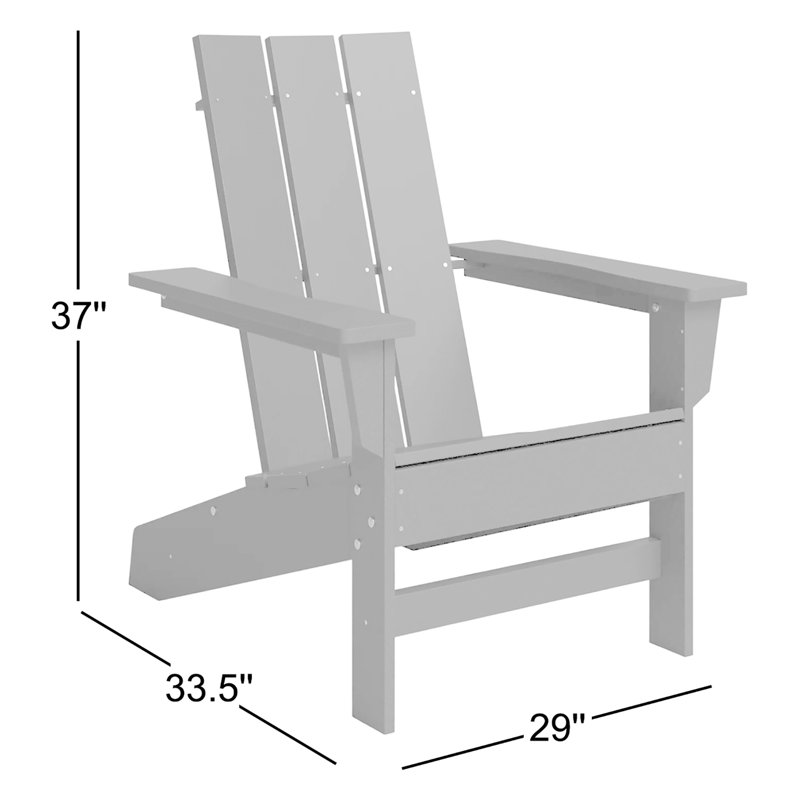 Chaise Adirondack en PEHD toutes saisons Ratcliff, Aruba