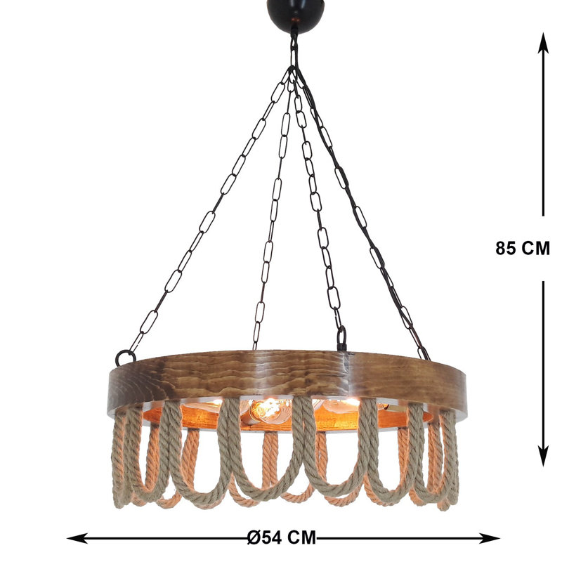Gilchrist 4 - Light Waggon Wheel Chandelier