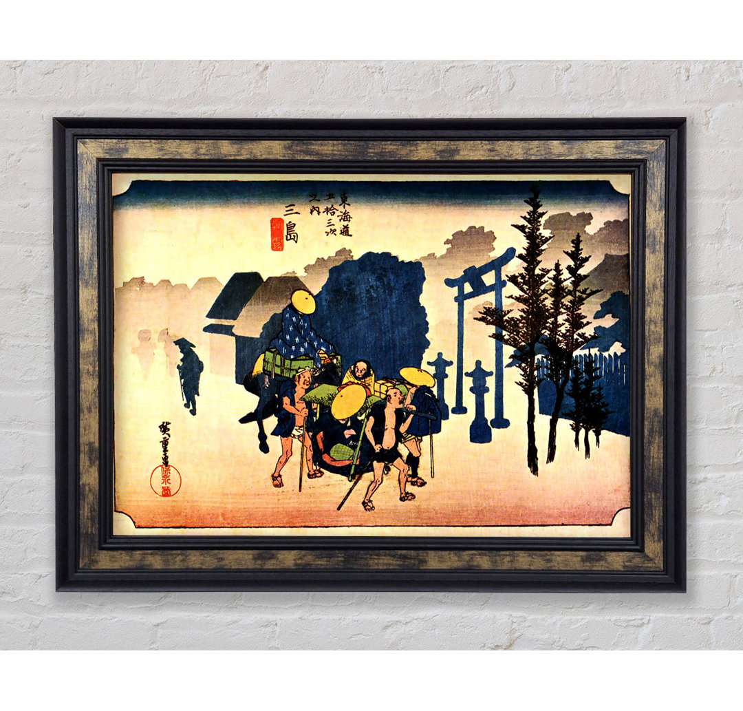 Hiroshige Dawn Mist - Einzelner Bilderrahmen Kunstdrucke