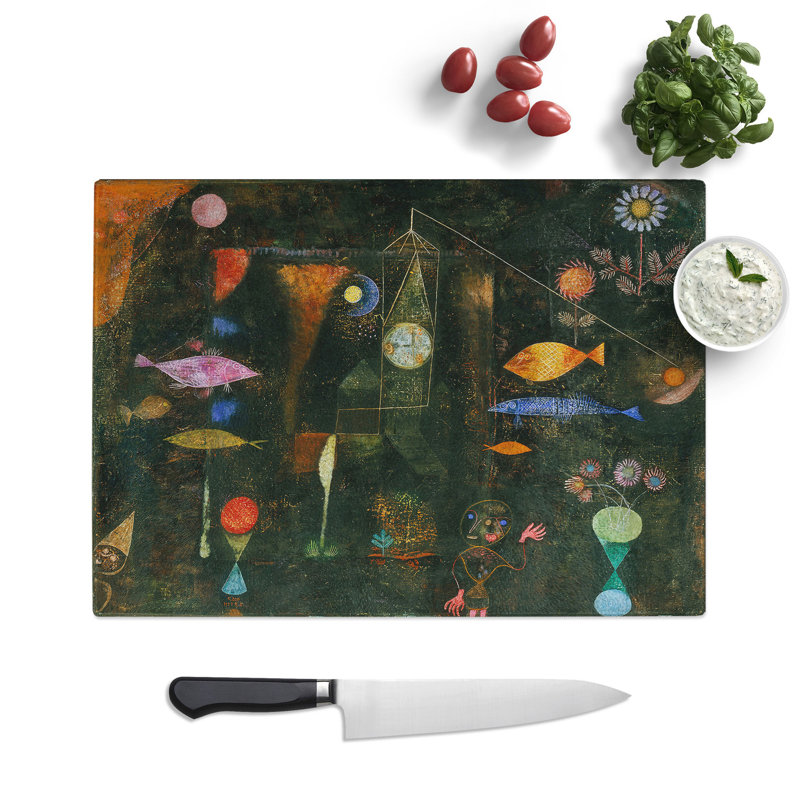 Fish Magic by Paul Klee Chopping Board, 28.5cm W x 39cm L