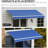 12' X 10' Retractable Awning Patio Sun Shade With Manual Crank, 280G/M & Water- Fabric, Aluminum Frame For Deck, Balcony, Yard, Dark Blue Yard Awning, Multiple Outdoor Surfaces,