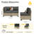 3-piece Wicker Modular Patio Conversation Set With Cushions-1422079096