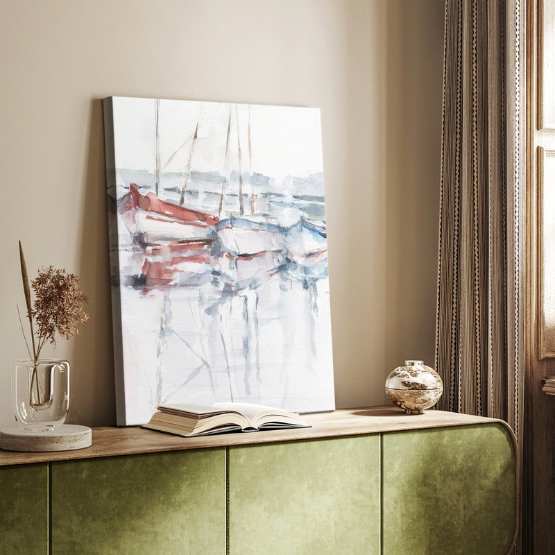 Watercolor Harbor Study II - galerie Cavas sur mesure, H 36 po x l 24 po