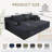 Boneless 71" Oversized Chaise Lounge Chair,Sectional Double Lounge Chaise with Pillows, Upholstered Corduroy Boneless Lounge Chair, Fluffy Modern Loveseat Sleeper Sofa for Living Room or Bedroom-476133683