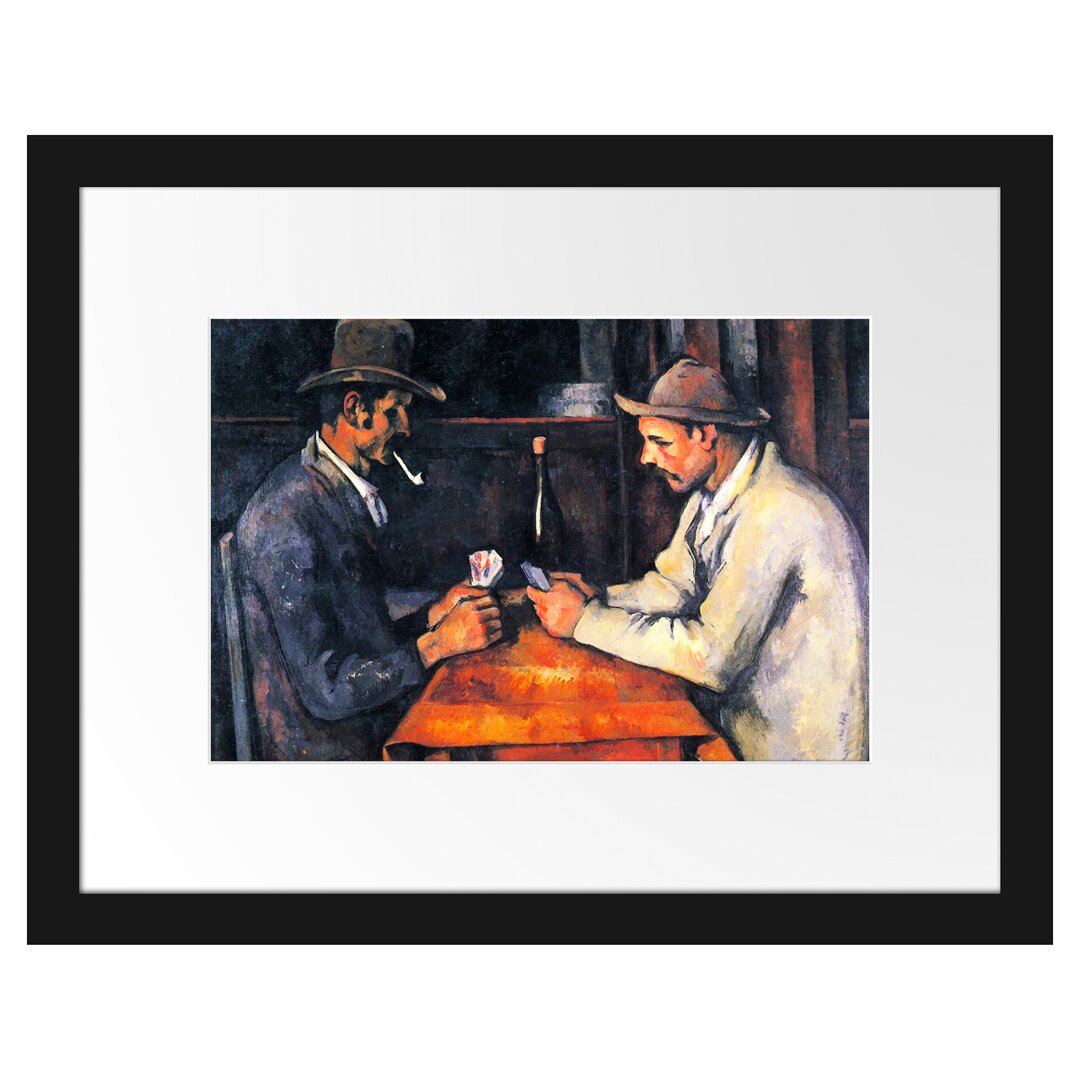 Gerahmter Kunstdruck The Card Players von Paul Cezanne