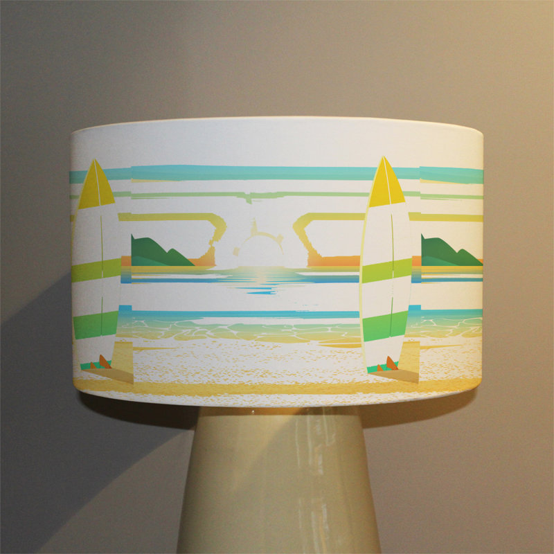 Cotton Drum Lamp Shade ( Uno ), 25cm H x 40cm W x 40cm D