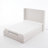 Caron Upholstered Wingback Bed With Adjustable Base Bundle Set, Queen Size / Textured Ivory Canvas Chenille, Head & Foot Incline, Zero Gravity, Massage, App & Remote Control, Easy Assembly, No-Noise