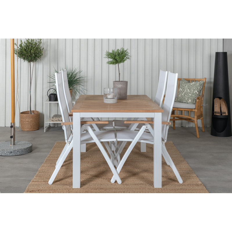 Abbie-Mae Butterfly Leaf Dining Set, H75 x L210 x W100cm