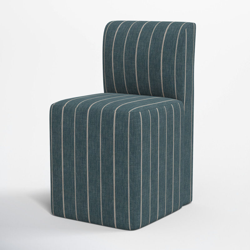 Mendy Dining Chair, Fritz Indigo Stripe