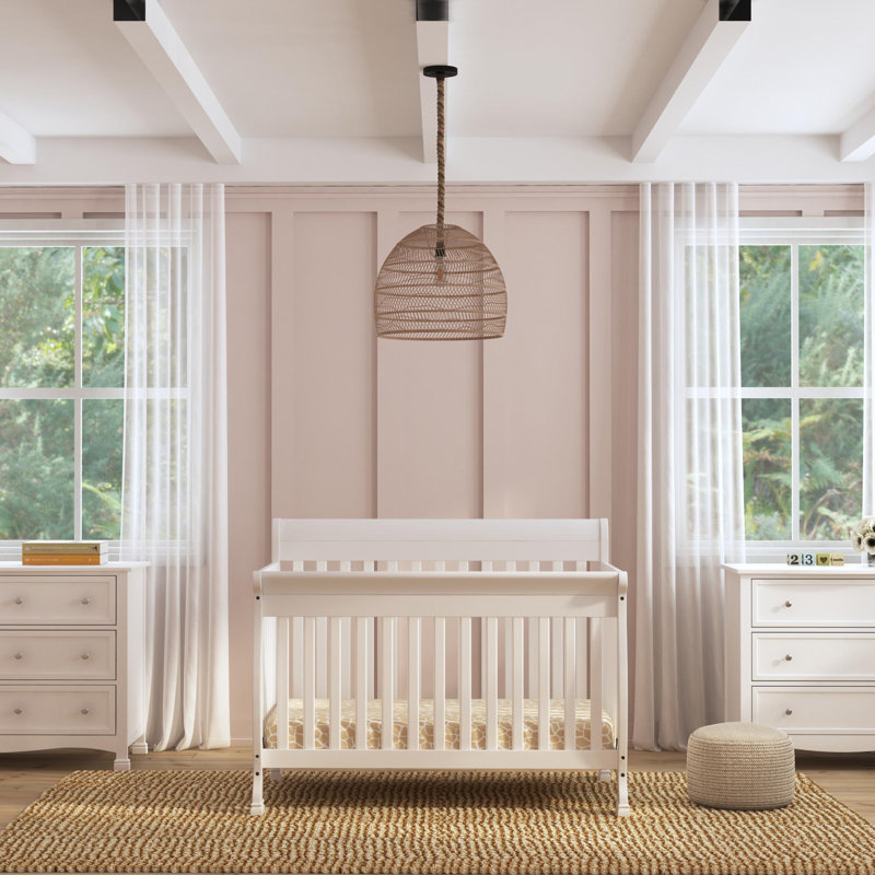 Lit de bébé convertible 4-en-1 Kalani, Blanc