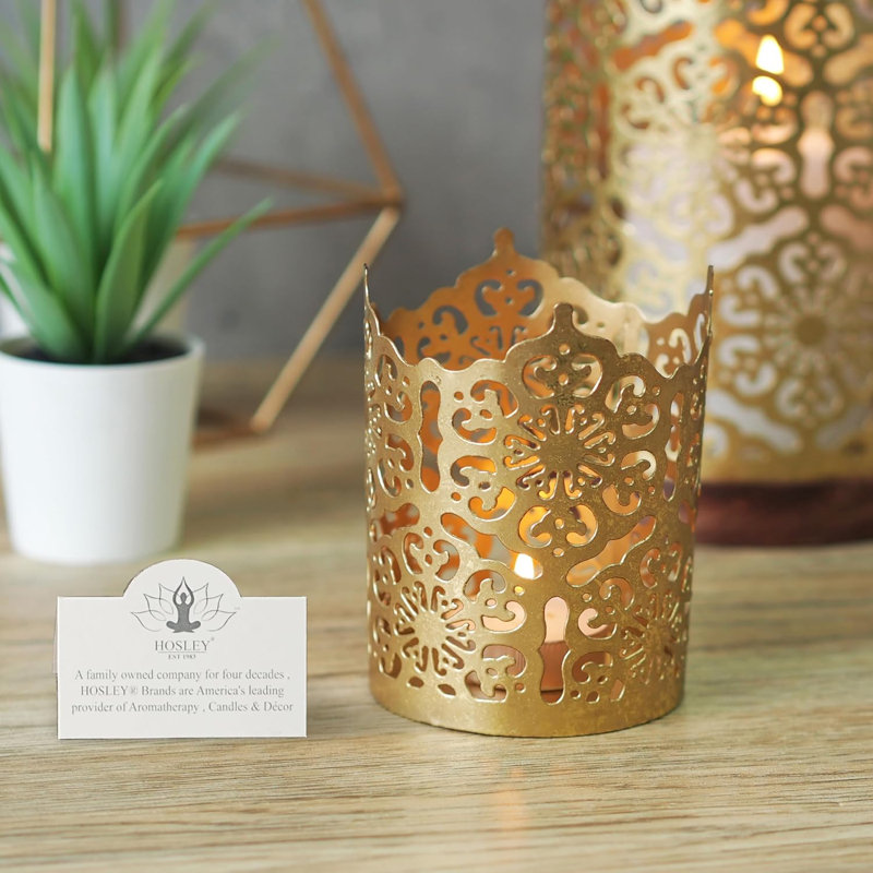 Ensemble de 3 porte-bougies taille diamant 4 pouces Hosley