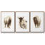 Rustic Bison I, ensemble de 3 toiles encadrées sur toile-97706747-97706749