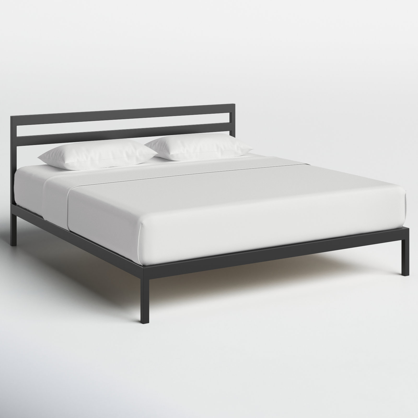 Aston Slat Bed, Black, Queen