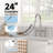 Bridge Kitchen Faucet With Pull-Down Sprayer, 3 Hole Gooseneck Faucet-112473681