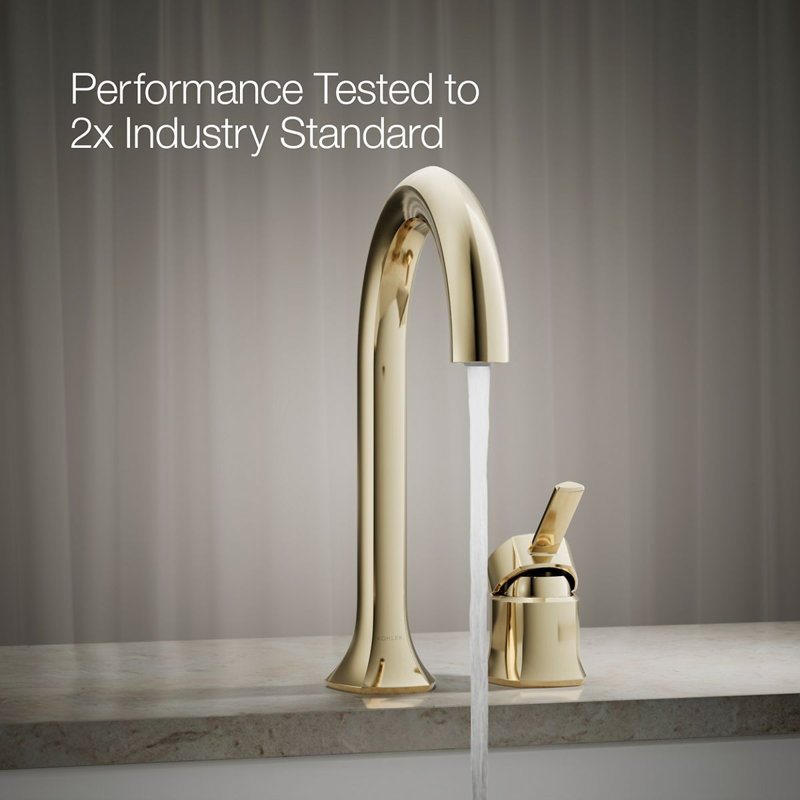Occasion 2.25" W x 3.38" H Bathroom Faucet Handle, French Gold