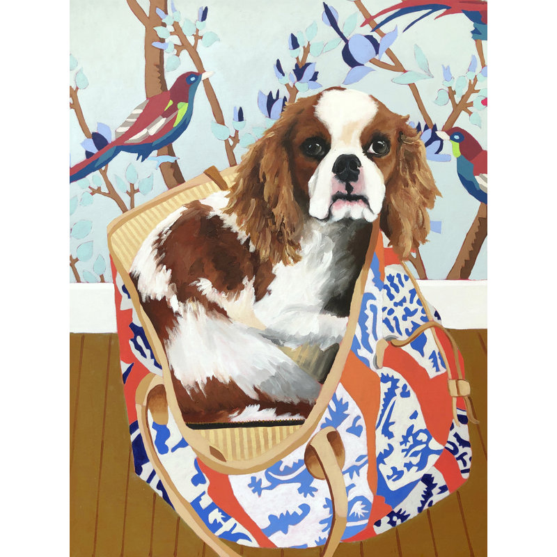 «Dog Tales - Louie» par Jay McClellan Studio, reproduction d'art sur toile tendue, H 24 po x l 18 po