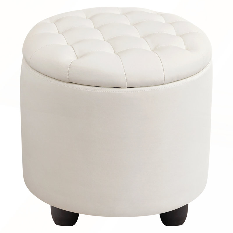 Modern Button Tufted Accent Storage Ottoman