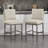 Modern Bar Stools Upholstered Counter Stools With Backrests And Metal Legs Kitchen Stools For Island-438524789