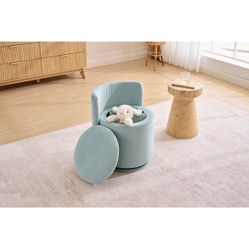 Fauteuil d'appoint pivotant en velours