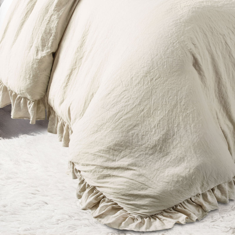 Reyna Microfiber 3 Piece Comforter Set, Full/Queen Comforter + 2 Standard Shams, Wheat