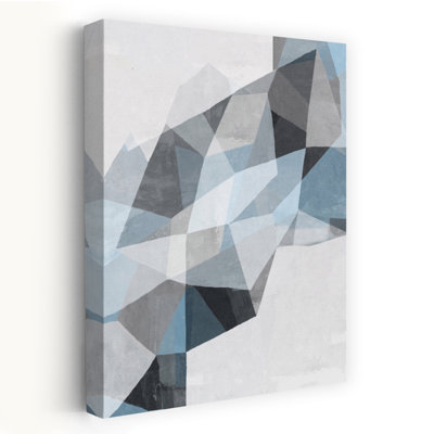 Geometric Ice Formations I Abstract Contemporary Wall Art