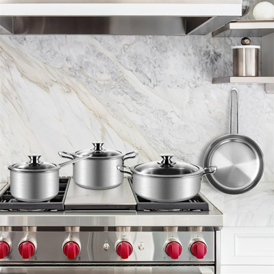 Twinar 7 - Piece Stainless Steel Cookware Set