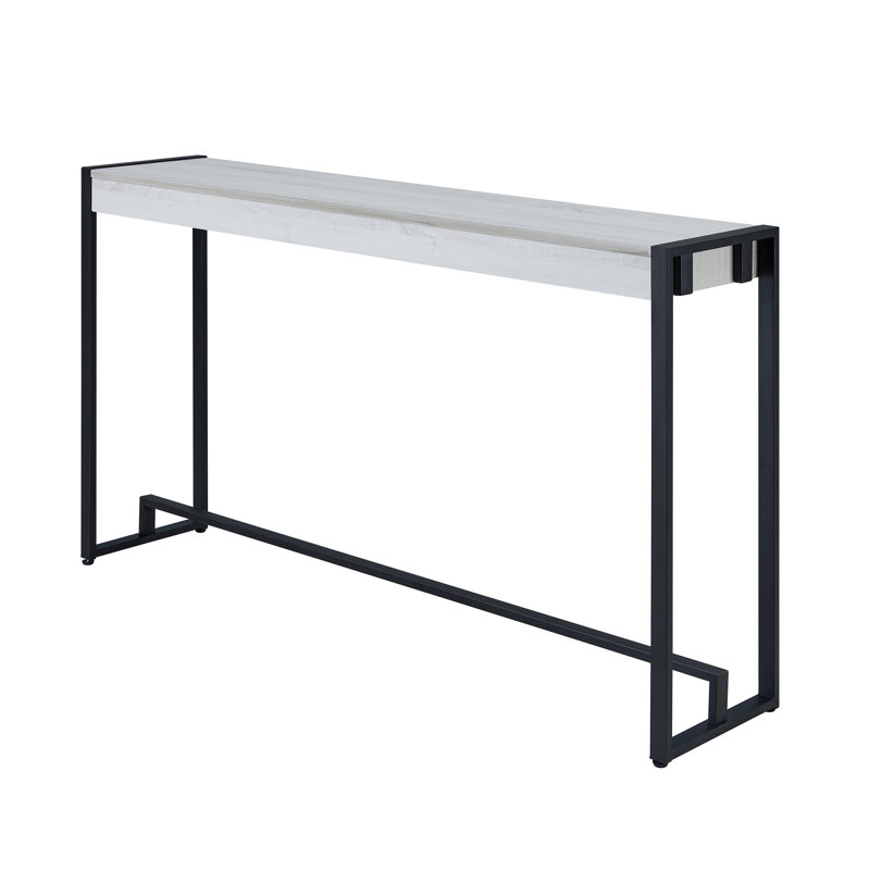 Hermosillo 54'' Console Table, Black, Distressed White