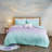 Glimmer Aqua Metallic Glitter Reversible 4-Piece Full/Queen Comforter Set-160618897-138026305