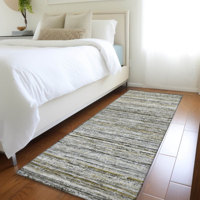 Machine Washable Indoor/Outdoor Claudian ACN1239 Pewter Rug