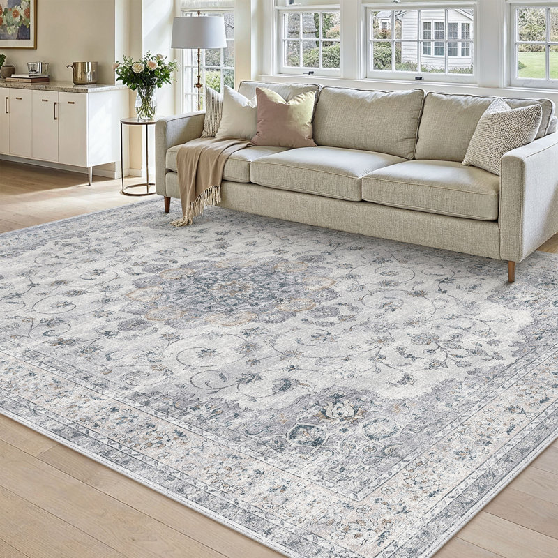 Haven Classic Persian Style Area Rug in Blue, Rectangle 8' x 10'