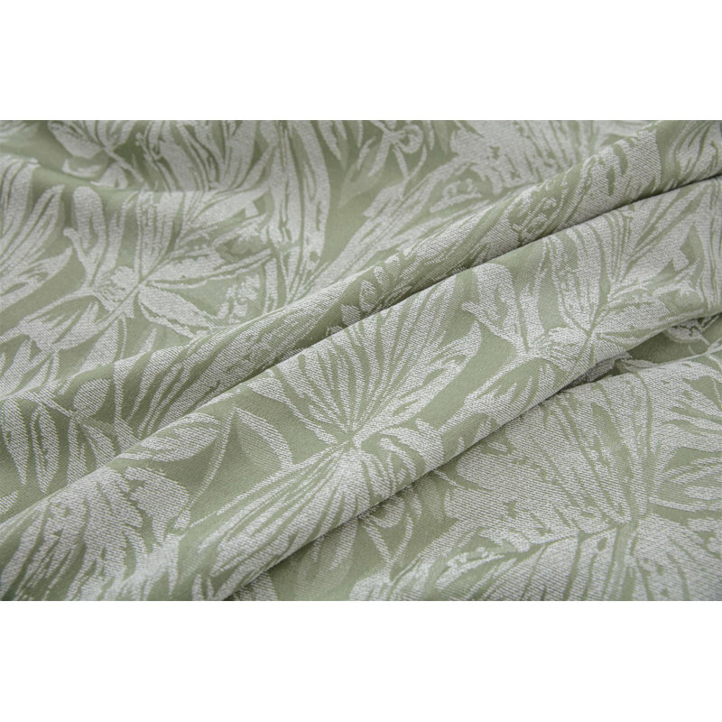 Zamora Chenille Jacquard Pencil Pleat Curtains Pair, 229cm Width x 274cm Drop, Green