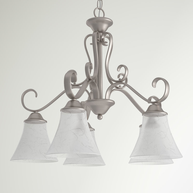 Lustre classique / traditionnel à 5 lumières Neal, Nickel antique